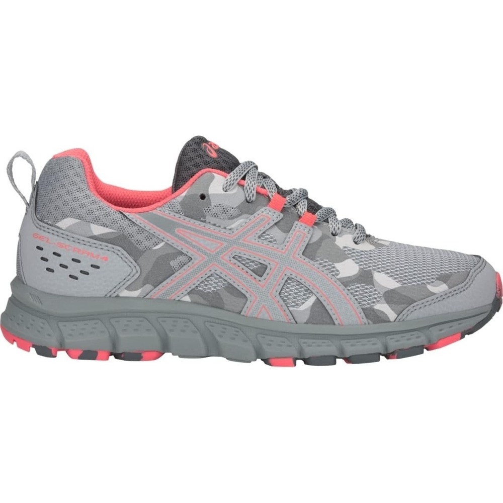 ASICS® (Women's 7 B) GEL-SCRAM 4 Trail Running Shoes in Mid Grey/Stone